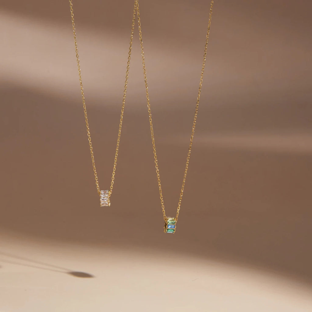 Kika Delicate Zircon Bead Pendant Necklace