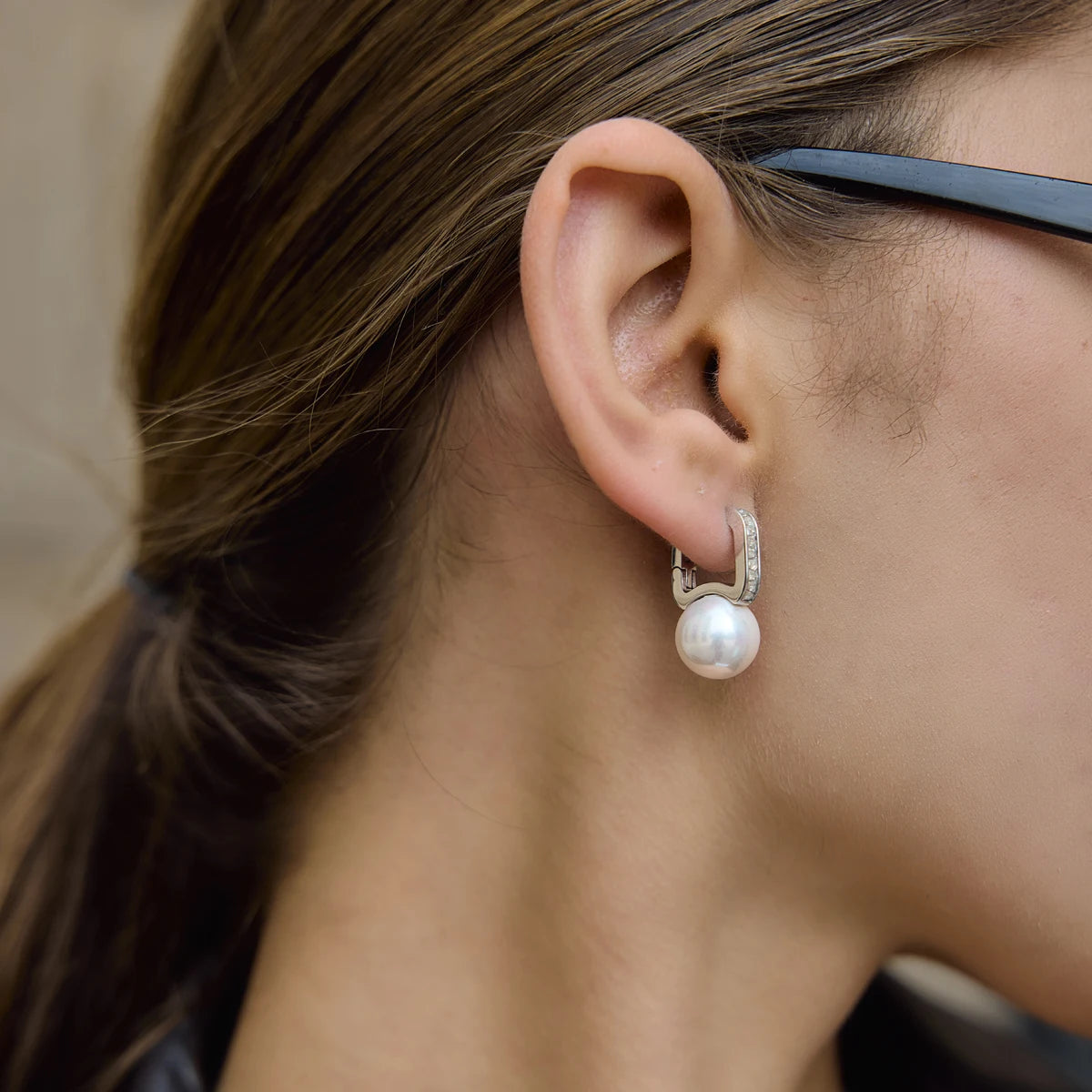Kika Elegant Imitation Pearl Crystal Earrings