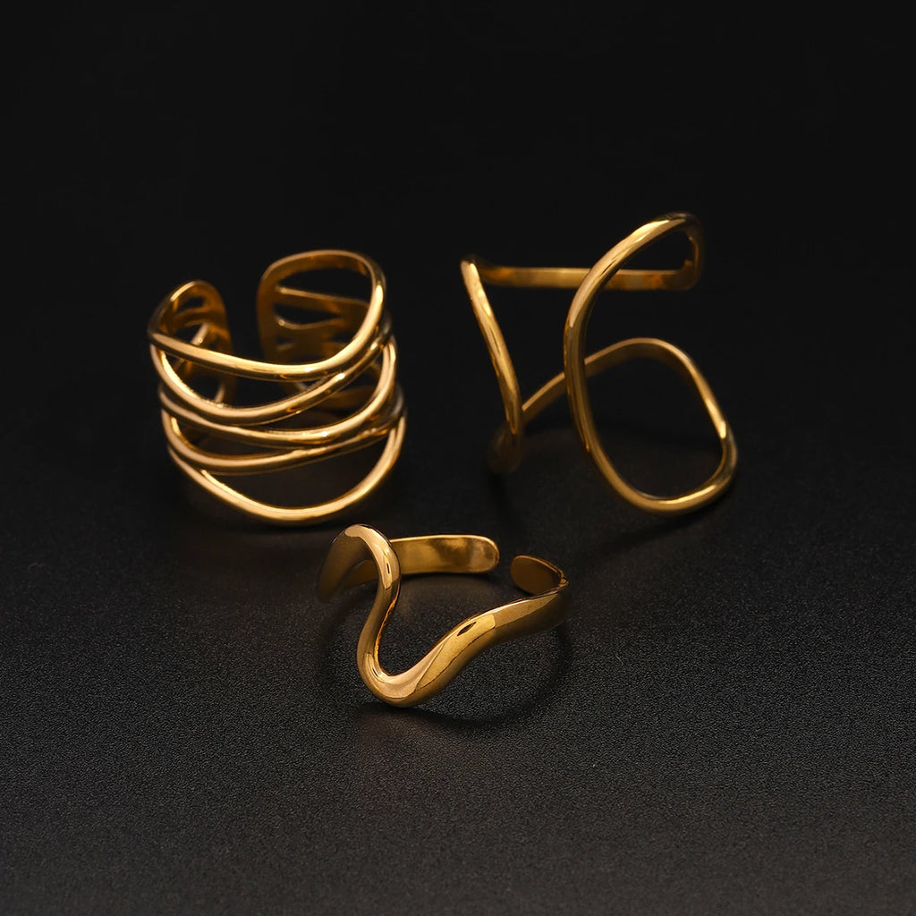 Organically Shaped Stacking Rings Hollow Irregular