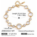 KIKA Elegant Geometric Zircon Glass Bracelet PVD Plated Stainless Steel 316L