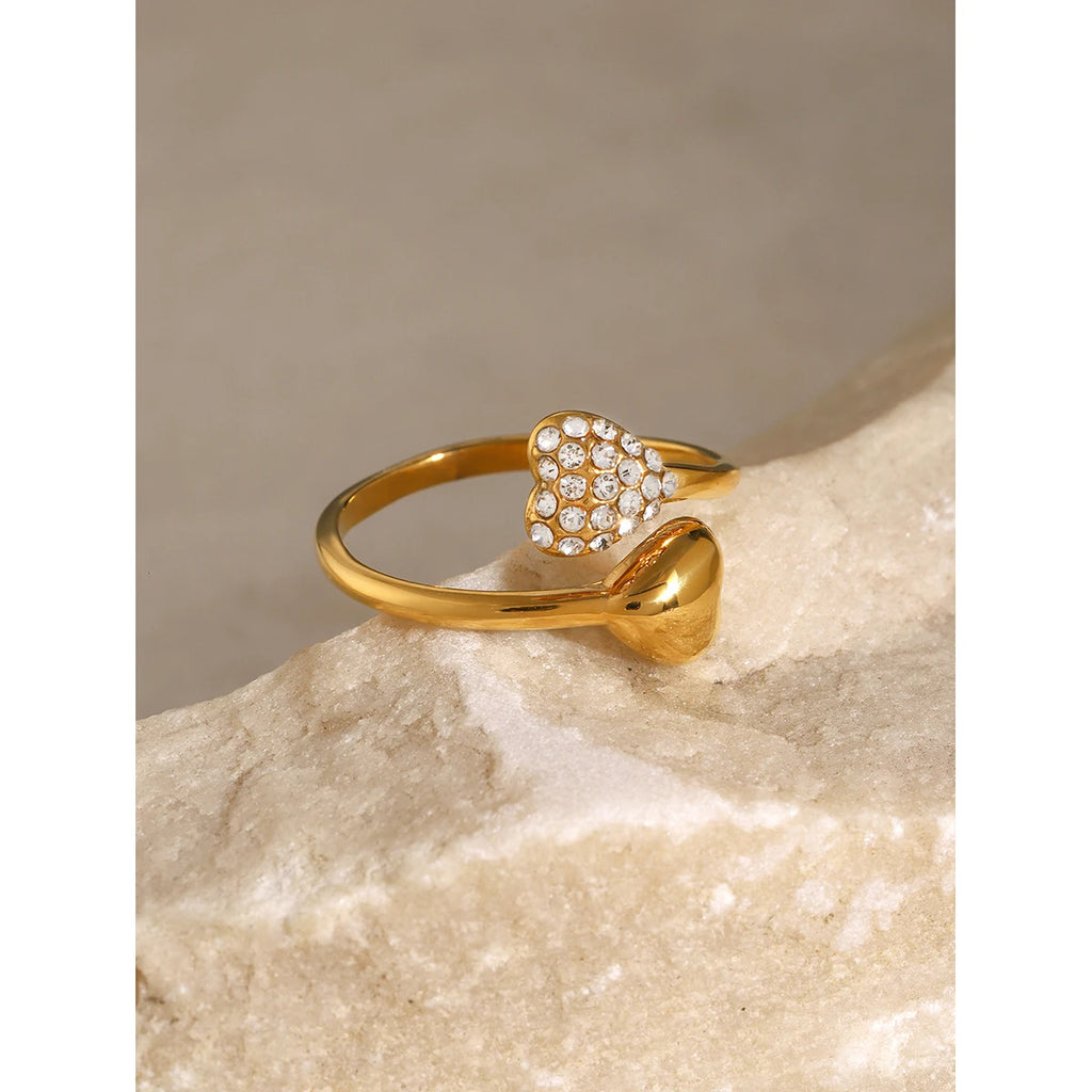 KIKA Chic Charm Rhinestones Waterproof Metal Stainless Steel 316L PVD  Plated