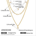 Kika Delicate Zircon Pendant Acrylic Pearl Chain Three-Layer Necklaces