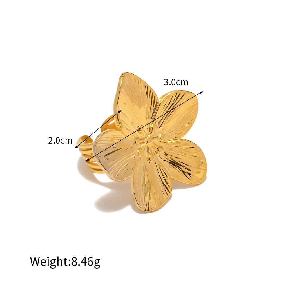 KIKA Fashion Imitation Pearl Stainless Steel 316L Gold Color Ring for Women Engagement Party Gift Temperament