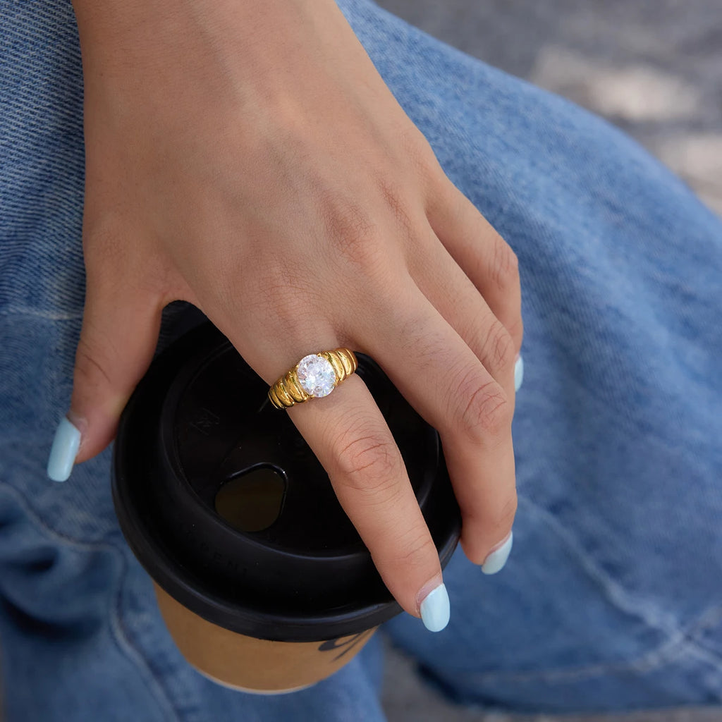Kika CZ Personalized Zircon Ring