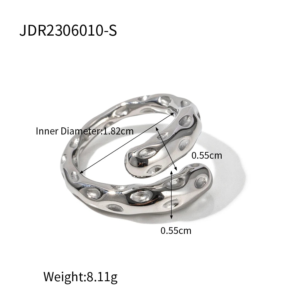 Kika Contemporary Statement Ring Asymmetry Sensuous Contours Bangle or Cuff Shape And Form Waterproof