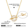 KIKA Water Drop Zircon Pendant Necklace 18K Gold PVD Plated Stainless Steel 316L