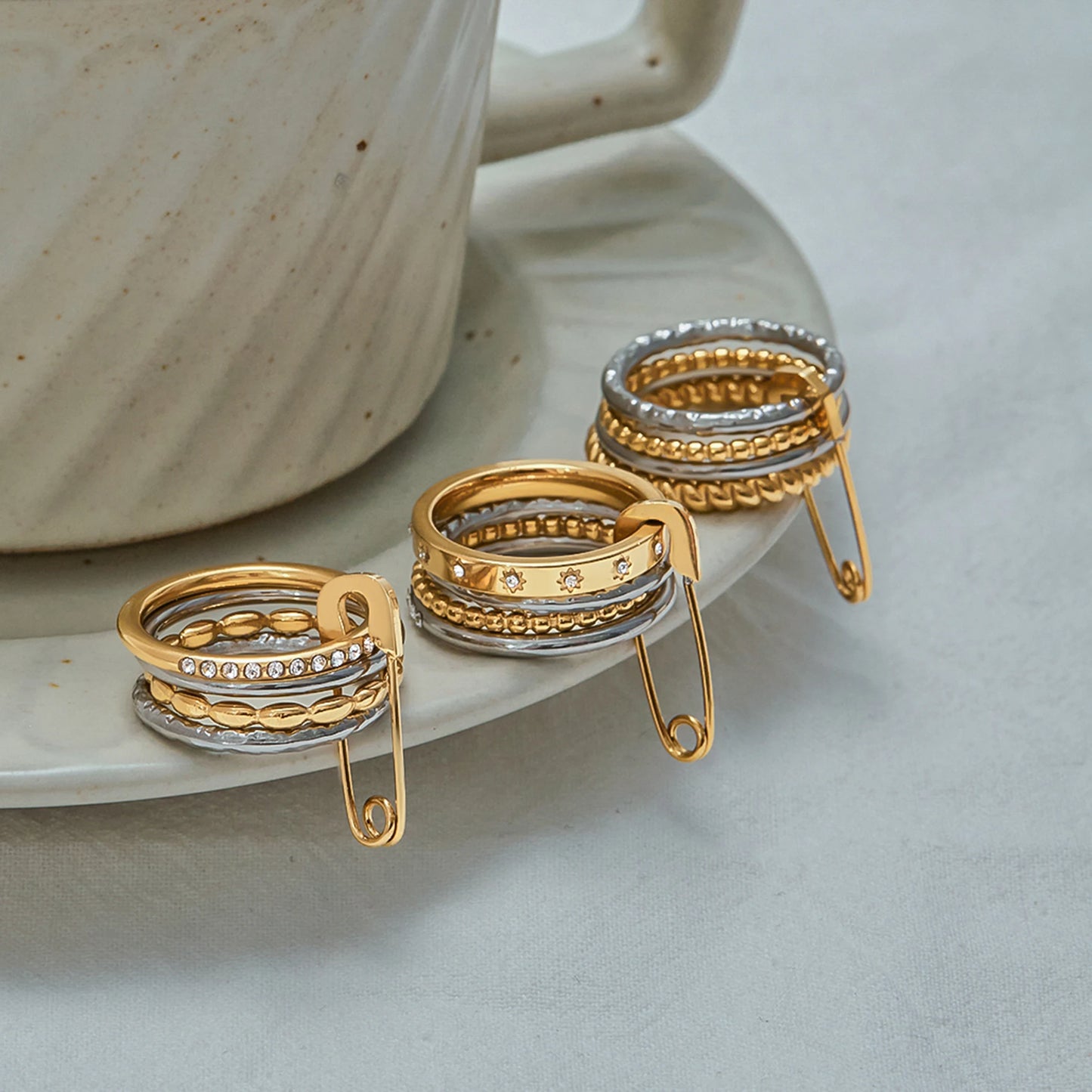 Kika Simple Classic 18K Gold Color Plated Stainless Steel