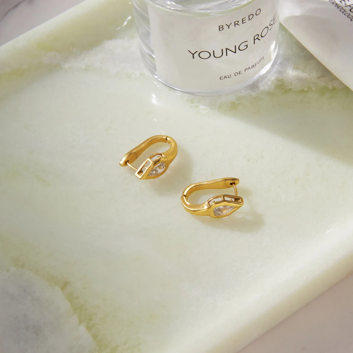 KIKA Classic Snake Shaped U-Shaped Ear Clip Earrings  PVD Gold Plated Stainless Steel316L