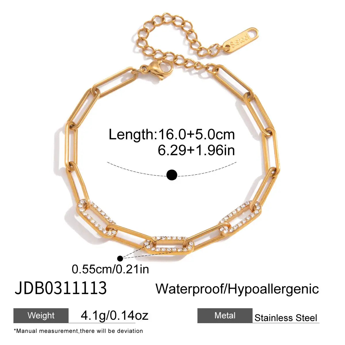 Delicate Bling Geometry Zirconia Shiny Bracelets