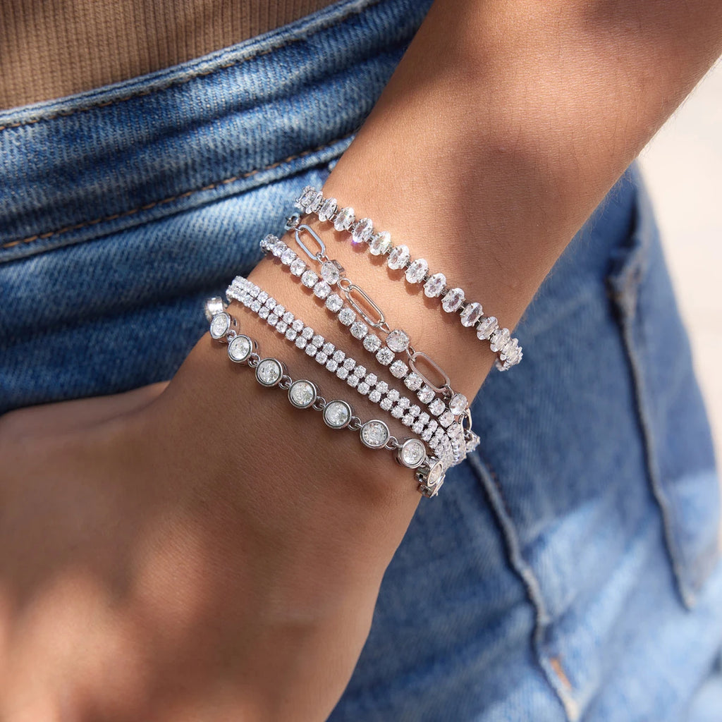 KIKA Delicate Zircon Tennis Chain Bracelet  Stainless Steel 316L Bracelet