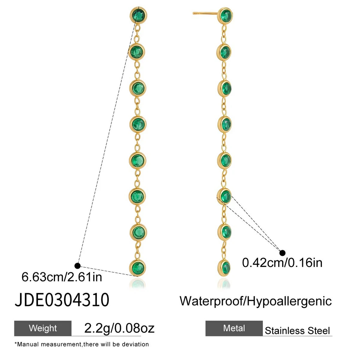 Kika Multicolor Geometric Zircon Drop Earrings