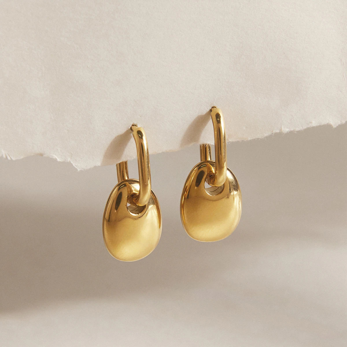 KIKA Geometric Water Drop Earrings18K Gold PVD Plated Stainless Steel 316L