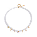 Delicate Heart Waterdrop Zircons Pendant With Imitation Pearls